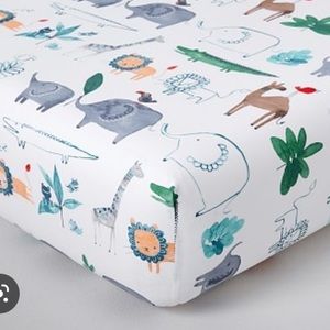 Colby animal organic crib fitted sheet